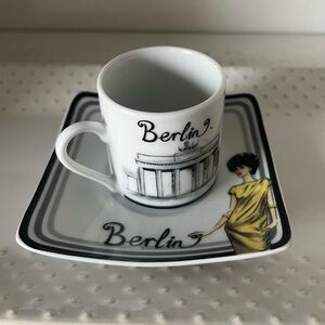 Berlin Themed Espresso Cup and Saucer
